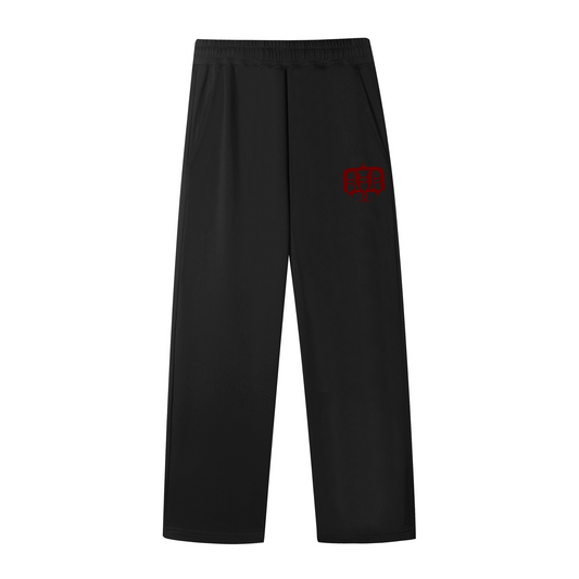 Embroidered Straight-Leg Sweatpants