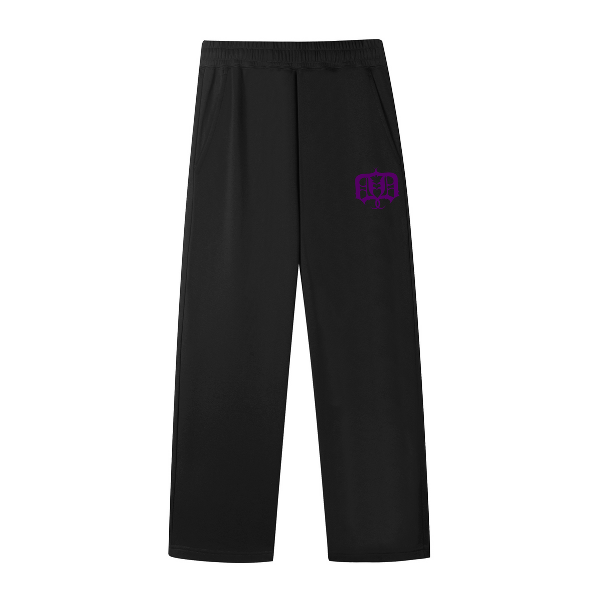 Embroidered Straight-Leg Sweatpants